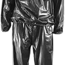 UJEAVETTE 4xFitness Sauna Suit Exercise Gym Home Sweat Suit Hoodie Pants Black XXL-image-81