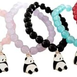 Needs panda Stone Beads Couple-Combo Matching Relationship for best friends Couple Bracelets black panda-52
