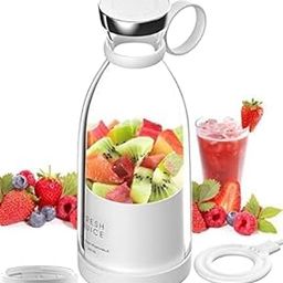 AGORAZOIN Electric Portable Mini Juicer Blender Bottle | USB Rechargeable Personal Smoothie Maker | Wireless Fruit & Vegetable Juice,mango ras | Juicer for Travel, Home, Gym (Multicolor)-4