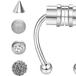 lyla Fake Nose Ring Magnetic Non Piercing Punk Style Fashion Gifts for Men Women Silver-picture-11