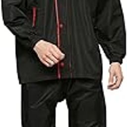 Seam Sealed Raincoat for Men with Adjustable In-Built Cap Hood, Waterproof Pant and Carry Pouch | Durable & Lightweight Poly Rubberized Rainsuit-picture-20