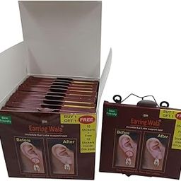 Earring Wala Invisible Ear Lobe Tape | Lifting & Repair Patch for Heavy Earrings | Transparent, Comfortable & Discreet | 10 stickers |-image-59