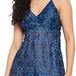 Women's Lace Solid Sheer Mini Babydoll-picture-40