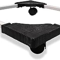 Washing Machine Trolley for Fully Automatic, Front or Top Load, Fridge and Dishwasher Stand, Adjustable Metal and Wheels, Capacity 170Kg, Black (Min: 19"x19", Max: 26"x26")-17