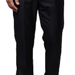 Men's Polyviscose Blend Solid Pattern Smart Fit Flat Front Formal Trouser-3