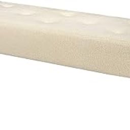 Furniliving 44 Inch Modern Ottoman Bench, Upholstered Fuax Wool Fabric Entryway Bench with Gold Metal Frame for Living Room Vintage Indoor Bench End Bed Bench Footrest Ottoman (IvoryWhite)-image-51