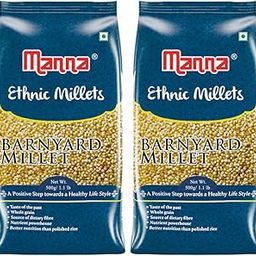 Manna Barnyard Millet 1Kg Unpolished, Certified Low GI, Glycemix Index value 17 Khira/Samak/Kuthiraivally/Udalu/Kodisama/siridhanya/ Samak rice for fasting, 20% more protein & 100% more Fibre than white rice. Natural Grains-4