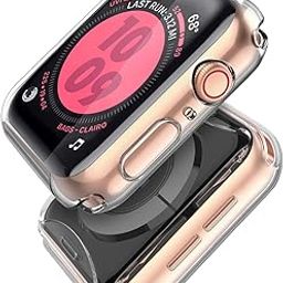 (2 Pack) Langboom Case for Apple Watch Series 5 Series 4 40mm, Durable TPU Screen Protector, HD Clear Ultra-Slim Cover, Overall Protection Case Compatible with iwatch 40mm-image-81