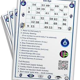 UltPult Tambola 2S Evil Eye Theme Tambola Tickets | Adult Astrology Tambola Tickets | English | for Astrology Themed Bingo Housie Game Cards for Kitty Party and Events (Set of 15 Tickets)-19