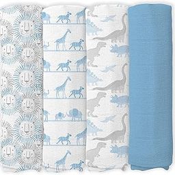 Cotonex 100% Cotton Organic Muslin Swaddle for New Born Babies Blankets 100x100cm-image-13