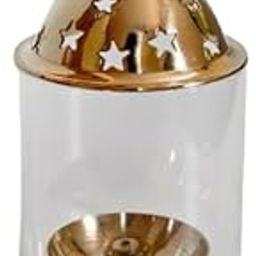Brass Diya with Glass Cover and Star Cut Lid | Traditional Oil Lamp for Pooja | Safe Deepam for Mandir Use | Antique Brass Deepam for Home Decor-image-34