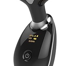 Anti-Wrinkles Facial Massager for Face and Neck, Sculpting Tool with 7 Color, Skin Rejuvenation Beauty Device, At-Home Tool for Skin Care (Black)-14