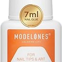 Modelones Nail Glue BELLE GAGA™ for Press On Nails Tips Glue Super Strong Brush On Nails Glue Long Lasting Adhesive Nail Glue for Fake Nails Tips NO Cure 7ml (Pack of - 1)-46
