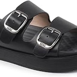 Women's Stylish Everyday Women's Buckle Slides Sandal-42