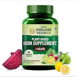 Vlado's Himalayan Organics Plant Based Iron Supplement With Folate | Boost Energy (90 Capsules)-16