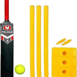 FELIDAE Plastic Cricket Bat with PVC Wicket Set & 1 Tennis Ball,Durable Bat and Wicket Set for Backyard & Sports Practice-picture-18