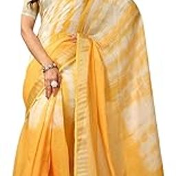 Women's Linen Zari Border Printed Ready To Wear One Minute Pre Pleated Readymade Saree with Unstitched Blouse Piece-image-85