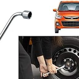 Auto Kite - 19mm Metal L-Shaped Car Wheel Nut Spanner Wrench for Alto K10 New-11