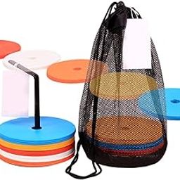 SAZ DEKOR 25Pcs Agility Soccer Flat Cones for Running Outdoor Games Practice Equipment-picture-17