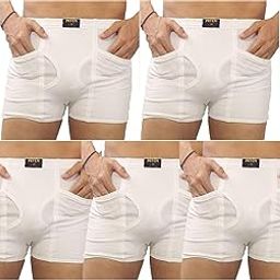 Cotton Mens Underwear - 5 Pack,White-image-39