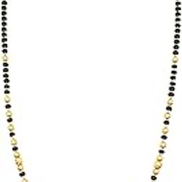Gold Plated Black Beads Traditional Short Mangalsutra For Women-image-78