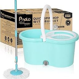 Pivalo Bucket Quick Spin Mop with 2 Microfiber Wet Dry Mophead Floor Cleaning pocha Extendable Handle Removable Wringer 360° Floor Cleaner Mopping Set (Random Colour)-27