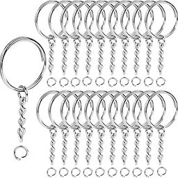 Kd Retail Metal Split Keychain Ring - 20 Open Jump Rings for Crafting, Key Ring Making, DIY Projects, Art & Craft Accessories - Durable Keychain Rings for Custom Keychains and Jewelry Creations.Pack of 20 (Silver Keyring Pack of 20)-image-17