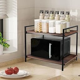 Urban Decor Engineered Wood Multi-Purpose Rack for Microwave, OTG, Oven | Kitchen Organizer (Brown) | 40D x 60W x 50H cm | Countertop Microwave Stand | MWS-2-23