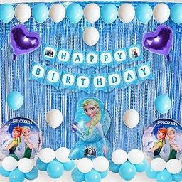 Party Propz Frozen Theme Birthday Decorations-38 Pcs Birthday Decorations For Girls|Elsa Theme Birthday Decorations|Balloons For Birthday Decorations|Princess Birthday Decoration Items For Girls-23