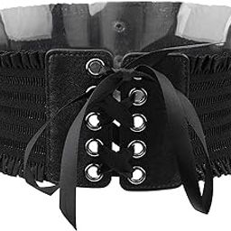 Elastic Fabric Waist Belt for Women Dresses Elegant Corset Design Stretchy Ladies Belt for Saree Girls Jeans - Free Size (LD0041_P)-image-90