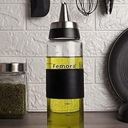 Femora Oil Dispenser | Glass Oil Bottle | 1 Year Warranty | Cooking Oil Dispenser 500ml Pack of 1 Oil Bottle-31