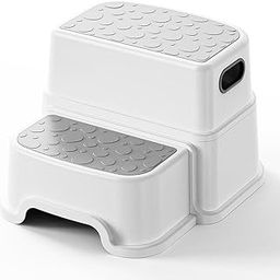 Jukkre 2 Step Stool for Kids, Toddler Step Stool, Child Foot Stool, Anti-Slip Step Stool, Double Step Stairs,Two Step Stool, Kids Stools, Bathroom Training, Small Stool-image-10