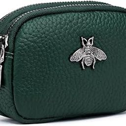 Women Coin Bag Utility Double Layer PU Small Bag Zipper Pouch Coin Card Purse Cash Birthday Gift Christmas Gift for Women,11.5x4x7.5cm-image-63