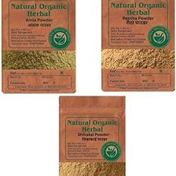 Natural Organic Herbal Combo Powder-Amla-Reetha-Shikakai-600g-(Each 200g)-image-34
