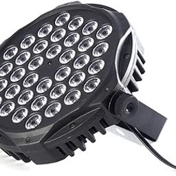 SEER Plastic DJ Battery Powered Light Par - 36 LED RGB Multi Color With Remote for Stage, Birthday, Festival, Wedding, Disco Party, DJ Club (Flat), Black-28