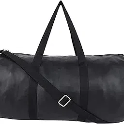 gunj Sports Synthetic Leather Gym Bag with Shoulder Strap for Men and Women || (Black, Large)-picture-11