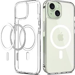CEDO Magfit Cover for iPhone 15 (6.1.inch) | Mag-Safe Wireless Charging | Designed with Magnetic Lock Shockproof Phone Bumper Transparent Back Case Cover (Clear)-image-18