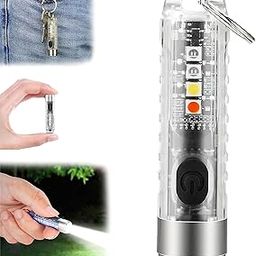 BRAINLE Mini USB Rechargeable LED Camping Light - Powerful COB Pocket Keychain Torch - Compact EDC Flashlight for Outdoor, Small Size Key Chain for Everyday Use-10