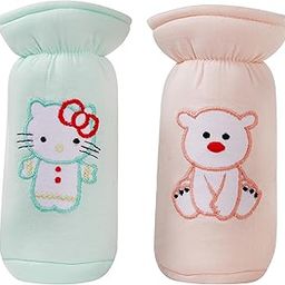 CUTE LANDINGS Soft Cotton Baby Feeding Bottle Cover| Tote Bags, Pouch| Hanging Loop On Neck, Washable & Reusable| Easy To Grip| Stretchable Neck (Suitable For 125, 150 To 250 ML), Assorted-image-99