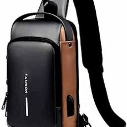 Crossbody Sling Bag for Men Women, Anti-Theft Fashion Chest Bag with USB Charging Port, Messenger Bags, Waterproof Casual Shoulder Bag-picture-15
