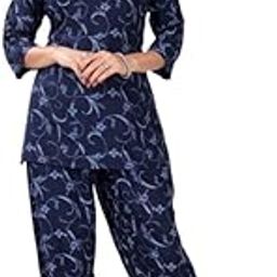 Cotton Night Suit for Women & Girls – Soft & Breathable Pyjama Set with Floral Print | Comfortable Sleepwear for All Seasons-image-42