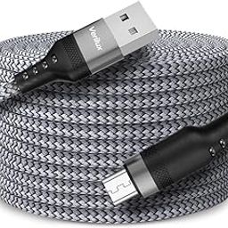 Verilux® 10Ft/3M Micro USB Cable, 5V/2A Micro USB Cable Fast Charging, 480Mbps Data Sync Micro USB Data Cable, Nylon Braided charging cable micro usb for Phone, Tablet, Micro USB Port Enabled Mobile-15