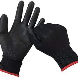 Jupiter Industries Gardening and Planting Gloves for Men and Women with Breathable Rubber Nitrile Coating, Durable, Machine Washable, 10 Inches - Black-Red - Pack of 1 Pair-image-10