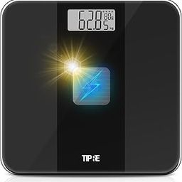 TIPRE Scale for Body Weight, Solar Powered Weight Scale with Endless Power, Electronic Bathroom Scale for Weight Loss, Digital Weighing Scale with 0.1lb Accuracy No Battery Required, 400lb/180kg-28