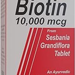 HealthAid Biotin 10000mcg - 60 Tablets | Plant Base Biotin from Sesbania |Supplement for Hair Growth, Strong Hair and Glowing Skin, Fights Nail Brittleness| For Men & Women | Vegetarian-image-17