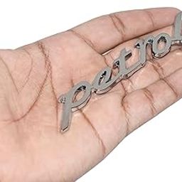 Sakuun Sleek Petrol 3D Metal Chrome Sticker Emblem Badge-Stylish Logo for Cars, Bikes & More- Size 11.5x2cm- Premium Accessory Elegant Design Silver.-image-29