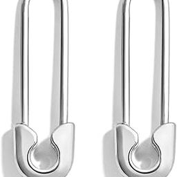 Cute Paper Clip Earrings Unique Stainless Steel Earrings for Men Safety Pin Cartilage Teen Girls Personalized Fashion Jewelry Gifts Metal Unknown, Metal, not known-48