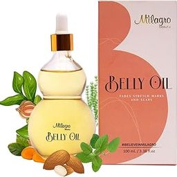Milagro Beauty Ayurvedic Belly Oil | Stretch Marks Treatment | Scar Removal Oil| Pregnancy And Breastfeeding Safe | Sweet Almond Oil+20 Botanical Ingredients | Fresh And Old Scar Healing | 100Ml-image-76