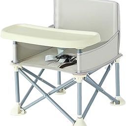 CALANDIS™ Baby Seat Booster Small Chair Food Tray Feeding Chair for Boys Kids Toddlers Gray | High Chairs | Feeding-image-31