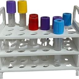 Bio tools® Laboratory Test Tube Rack, 3-Tier, 18 Tubes, 13mm Diameter, White (Pack of 1)-24
